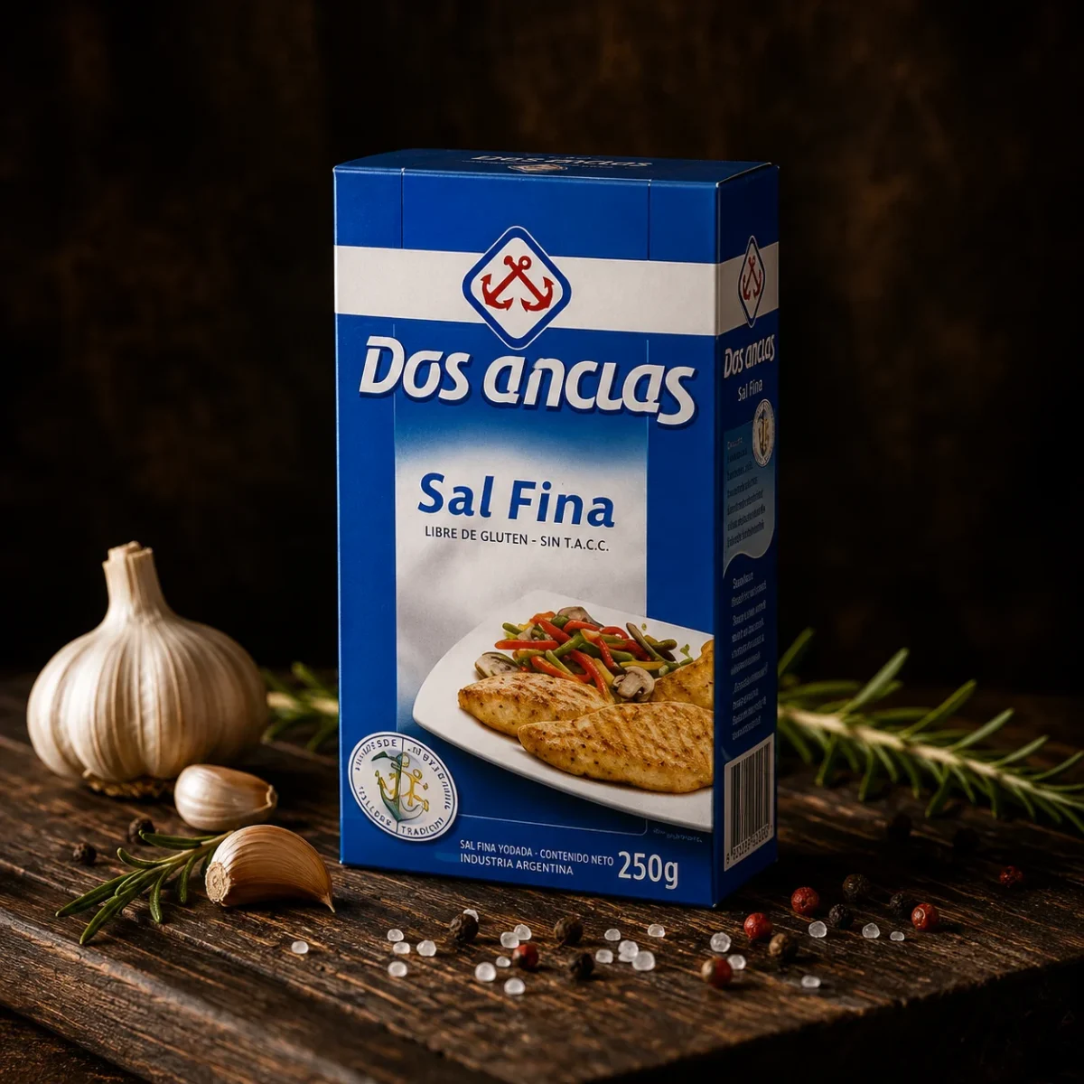 sal fina dos anclas x250gr SAL FINA DOS ANCLAS X250GR